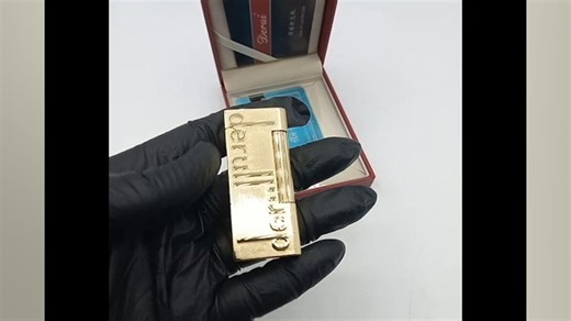 فندک گازی دروی طلایی مدل اسلیم بغل زن کد d1204