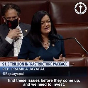 2.7K views · 134 reactions | Speaking on the House floor today, I urged support for a deeply necessary investment in our country's infrastructure. This includes critical revenue for repairing and rebuilding bridges like the West Seattle Bridge in our community. | Congresswoman Pramila Jayapal | Facebook