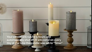 Luminara Classic Flameless LED Candle (3" x 6.5") Moving Flame Pillar, Melted Edge, Unscented, Timer, Remote Ready (White)