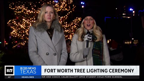 Santa stops by the Sundance Square tree lighting after a countdown from Fort Worth mayor Mattie Parker