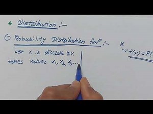 Probability: Random Variable || Probability Distribution Function of Discrete and Continuous r.v.
