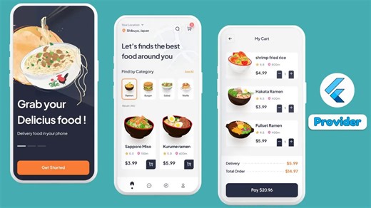 Flutter - Flutter外卖App，手把手教你做！Provider状态管理，就是这么简单！🙋‍♀️ 还不快来学习？！✍️