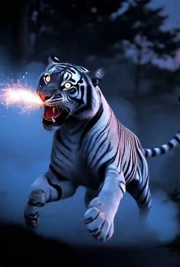 white tiger with some different types of Animation techniques