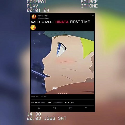Naruto meet hinata first time 😘 #naruto #hinata