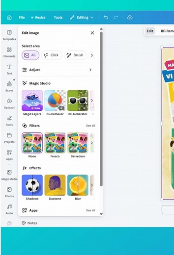 Hướng dẫn bật Magic Layers Canva mới