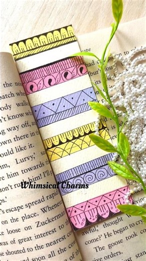 Geometric pattern bookmark |Mandala design bookmark #shorts #mandaladesign #geometric #zentangle