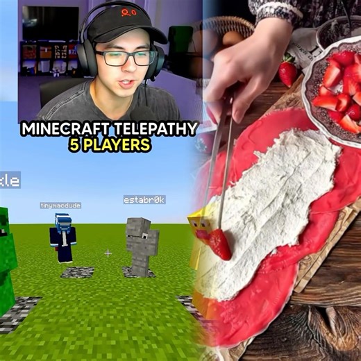 Minecraft Telepathy Team🔮🤔w CheapPickle, tinymacdude esta al1 #minecraft #shorts #minecraftshorts