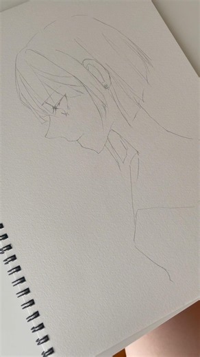 横顔 #イラスト #drawing #art #イラストメイキング #howtodraw