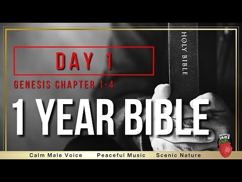 Day 1: NIV Genesis 1-4 | 1-Year Bible Reading Plan | Peaceful Scripture Audio Bible