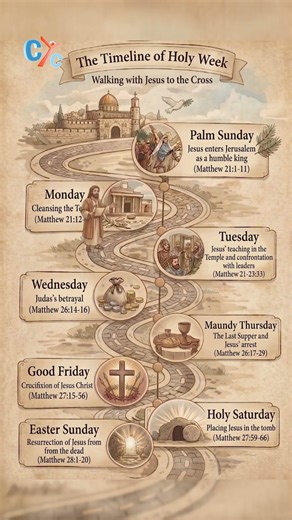 Walking with Jesus to the Cross! The time line of the Holy Week. #cyc #goodfriday #lent #coptic