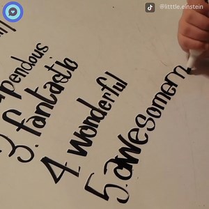 70K views · 720 reactions | Meet Little Einstein - a 5-year-old who can recall and recreate fonts from memory! Credit: https://www.instagram.com/litttle.einstein/ & https://www.tiktok.com/@litttle.einstein | Shareably | Facebook