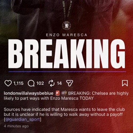 Chelsea Decision on Enzo Maresca's Future After Sacking