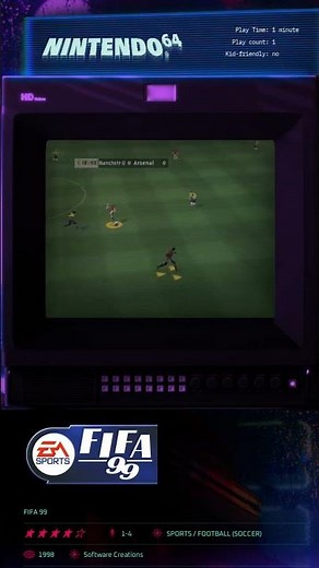 🎮 FIFA 99 (1998) – Nintendo 64 #Nintendo64 #FIFA99 #Football #Retro #Sports #90s