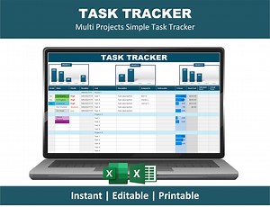 Simple Task Tracker | Project Management Planner | Task List Dashboard | Work and Team Productivity Tracker - Etsy