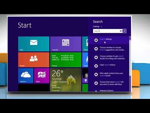 How to enable or disable Bing™ to search online on Windows® 8.1