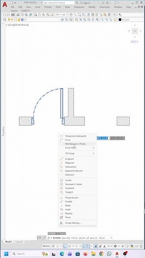 Autocad Mirror Command || Autocad Tutorials #cadblock