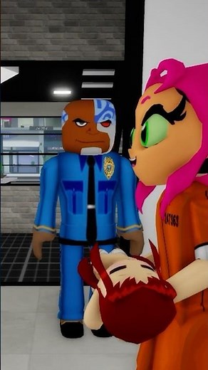 Starfire got pregnant in prison 😨 #brookhaven #roblox #teentitans #robloxedit