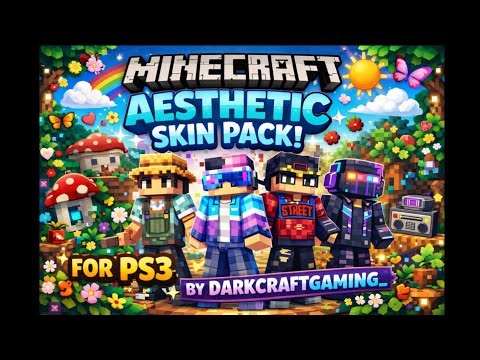 Aesthetic Skin Pack Release Skins For PS3 Minecraft by DarkCraftGaming Download Link in Description