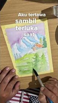 Belajar Menggambar Gunung Es untuk Pemula | Tutorial Watercolor