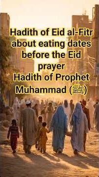 The First Act on Eid: Eating Dates Before Prayer | Hadith of Anas ibn Malik”