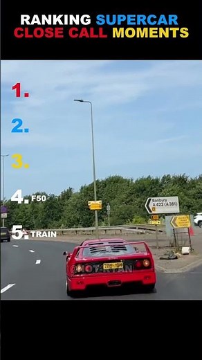 Ranking Supercar Close Call Moments 😱💥 #1 is INSANE#shorts #viral #ranking