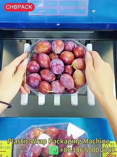 Semi Auto Cling Wrap Packaging for Cucumber, Carrot & Broccoli