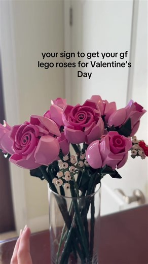 Gorgeous Pink Lego Roses for Valentine's Day