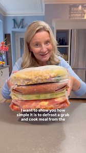197K views · 1.1K reactions | This is how easy it is to defrost and cook a grab and cook recipe! No prep required just defrost in the fridge overnight, pour onto a tray or into a saucepan or slow cooker and you've got a meal on the table in no time. That is why grab and cook meals are the ultimate time saver for busy people, who loves a grab and cook recipe?? | The Batch Lady | Facebook