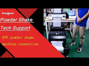How to connect the powder shake machine with the DTF printer