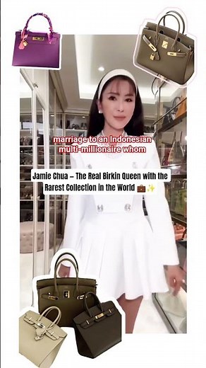 Jamie Chua The Real Birkin Queen with the Rarest Collection in the World 💼✨ #birkin #hermesbag #rich