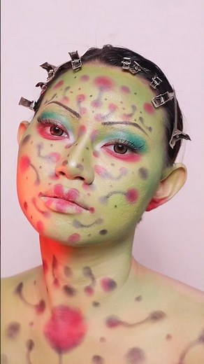 Alien makeup transition. Tutorial coming soon ❤️ #makeup #makeuptransformation #makeupart