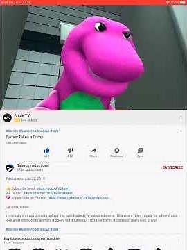 Big bird and Barney clip from Barney takes a dump