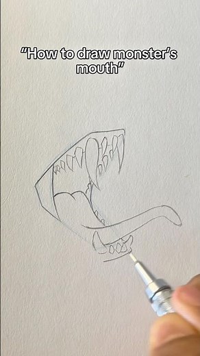 How to draw monster’s mouth 👹