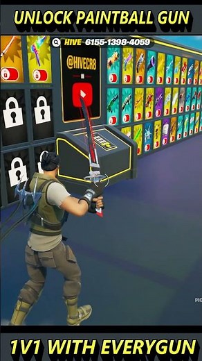 HOW TO UNLOCK NEW PAINTBALL GUN IN 1V1 WITH EVERYGUN - FORTNITE CREATIVE