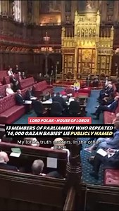 1.1K views · 3.6K reactions | LISTEN as Lord Polak – a Conservative peer and honorary president of @cfi_uk – in a blistering intervention in the House of Lords, publicly names the 13 parliamentarians who repeated the ‘14,000 Gazan babies’ claim without verifying its accuracy. | The Jewish News | Facebook