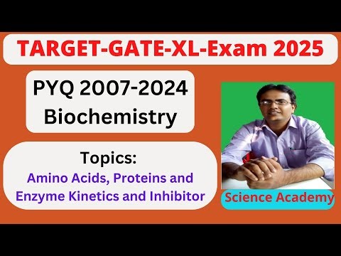 PYQ GATE 2007-2024 Years on GATE-XL Biochemistry: Topic: Amino Acids, Proteins and Enzyme Kinetics
