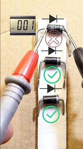 How to test a diode with a multimeter #shorts #electronics #electroniccomponents