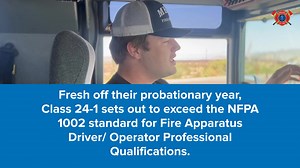 7K views · 84 reactions | As Class 24-1 completes its probationary year, it is challenged with the opportunity to become Driver-Operator certified. Each firefighter goes through a robust training and testing process to ensure they can exceed the NFPA standard for Fire Apparatus Driver/Operator Professional Qualifications. Recently, we were able to follow firefighter Brayden Kobylinski through part of the process. #MFMD #DOC #NFPA1002 | Mesa Fire and Medical Department | Facebook