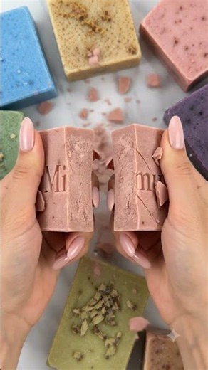 Rustic Rose Quarry Block 🌹🧼 | Ultimate ASMR Soap Crush #shorts #youtubeshorts #viral