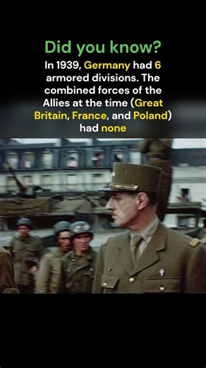 How many armoured divisions did the Allies have in 1939 #shorts