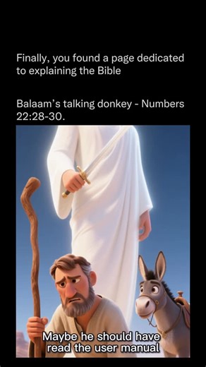 Explaining The Bible | The story of Balaam’s donkey appears in Numbers 22. Balaam, a diviner, was hired by King Balak of Moab to curse the Israelites. Although... | Instagram