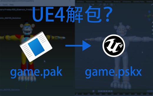 提取虚幻4游戏的模型文件?