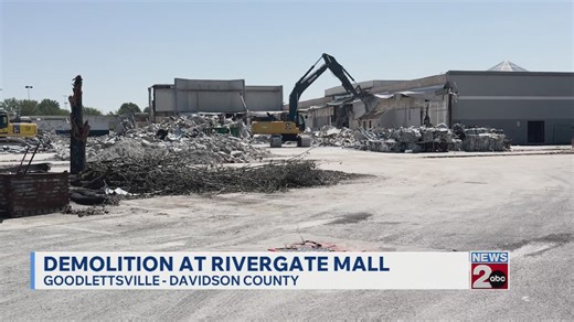 Reconstruction at RiverGate Mall continues
