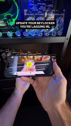 This app got my whole lineup on DISPLAY 😤🔥 How many Beys have you got in your Beylocker? 👇👀 #BEYBLADE #BEYBLADEX #app #hologram #game | Beyblade