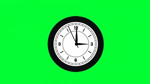 Download Wall Clock hanging on wall 2d cartoon animation 4k Green screen. Twin bell timepiece Clock walking Timelapse. Alarm clock on desk for wake up. Hour Minute Second hands means hope and beginning day. for free
