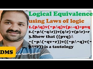 Logical Equivalence with out using truth table examples or equivalent formulas examples