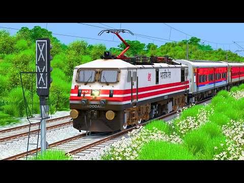 WAP5 LHB EXPRESS TRAIN JOURNEY | BUMPY RAILROAD | Train Simulator | Railwork | NTG GAMING