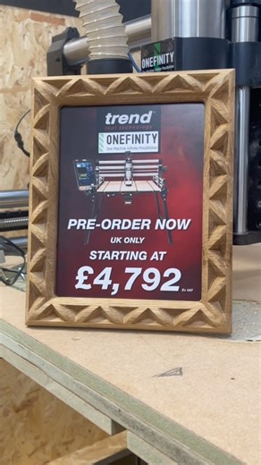 Machining an oak picture frame on the OneFinity CNC