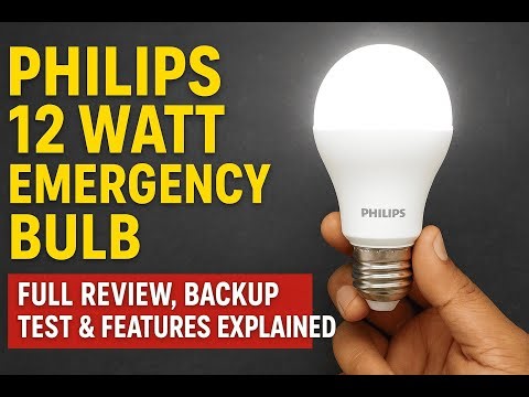 Philips 12 Watt LED Emergency Bulb | Full Review, Backup Test & Features Explained