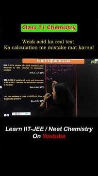 JEE/NEET Trap Question ⚠️ | Degree of Dissociation → Ka Trick #shorts #neet #jee